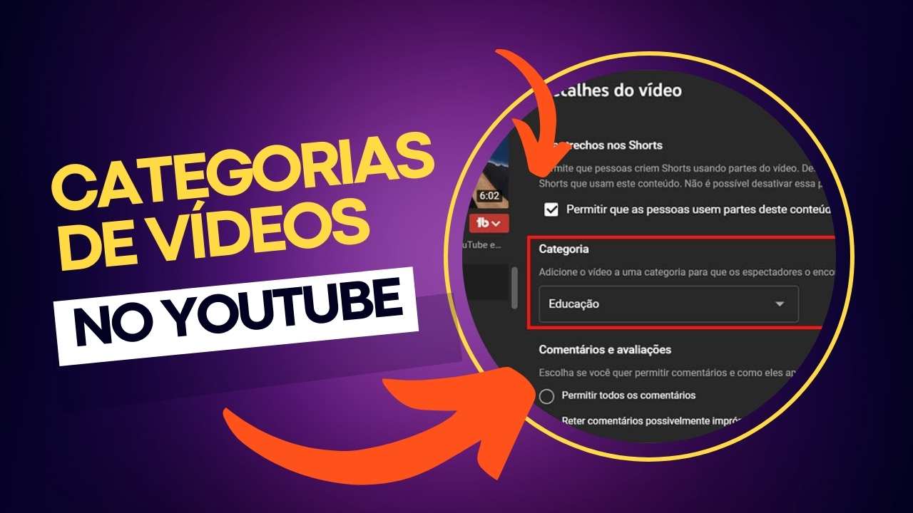 Categorias de Vídeos no YouTube